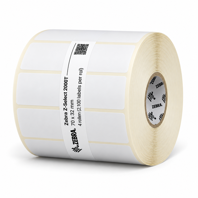 Zebra Z-Select 2000T | 70x32mm | 4 Rollen (2.100 labels per rol)
