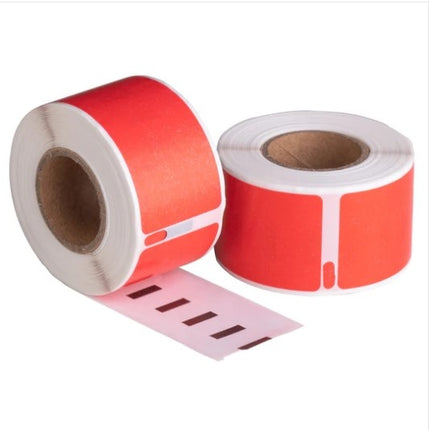 Dymo 99010 Rood compatible labels, 89 mm x 28 mm, 130 etiketten, permanent
